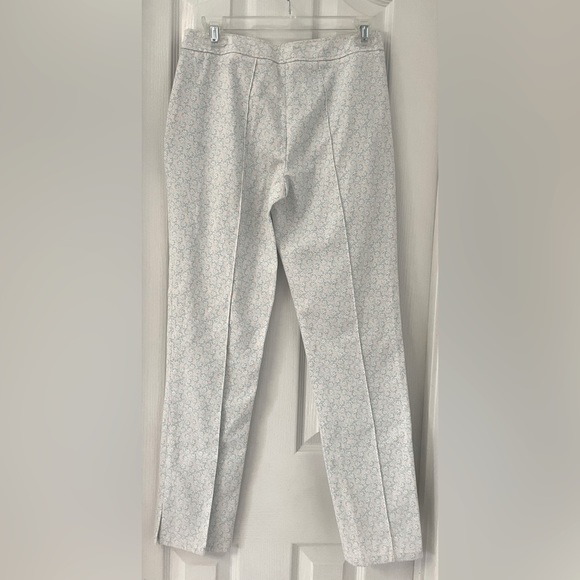 Brooks Brothers Girls Cotton Floral Pink and Blue Side-Zip Pants, NWT, size 16 - Picture 2 of 11